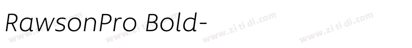 RawsonPro Bold字体转换